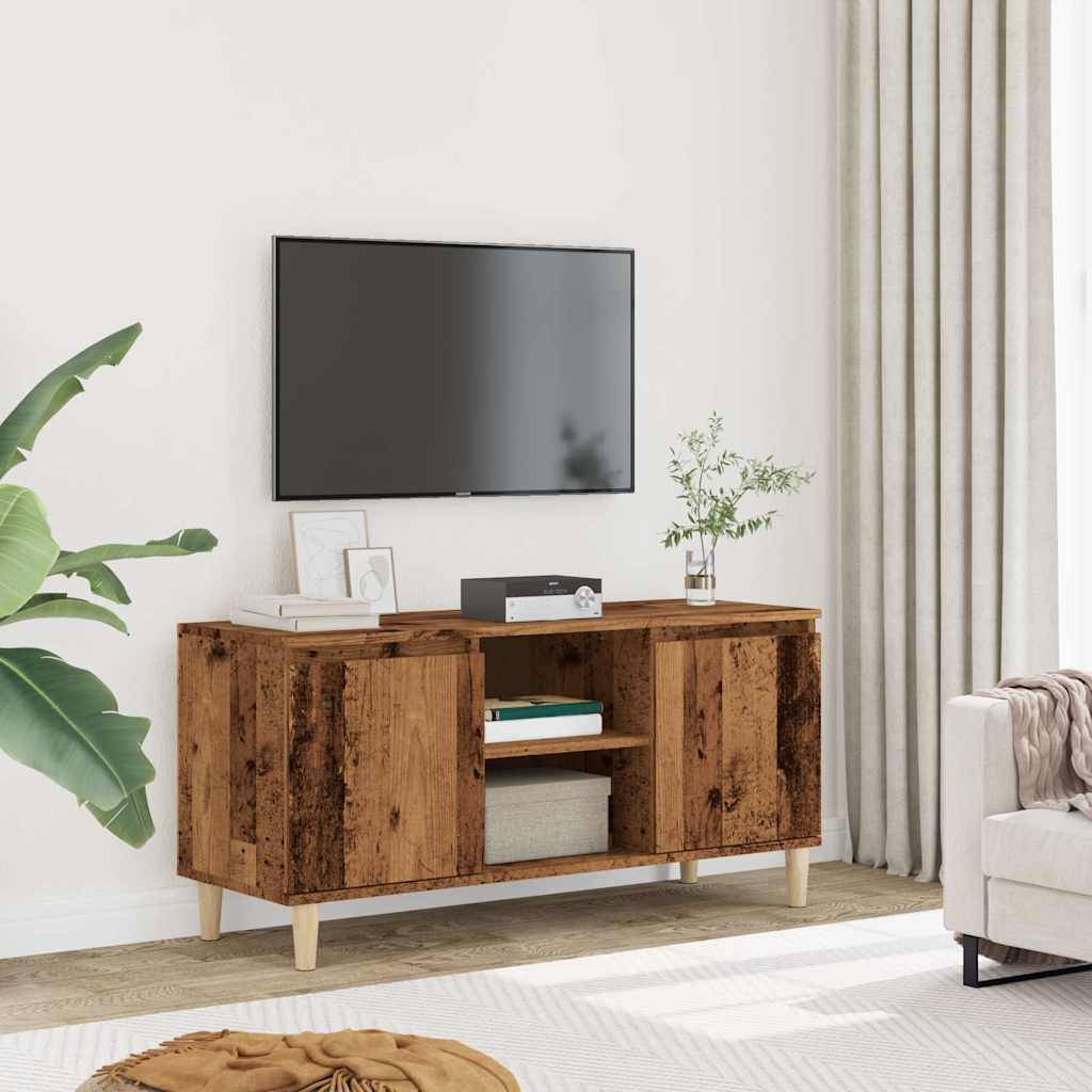 Tv-bänk Åldrat Trä 102x35x50 cm