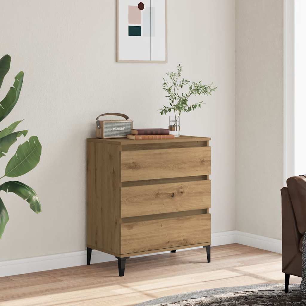 Byrå ek 60x35x70 cm konstruerat trä