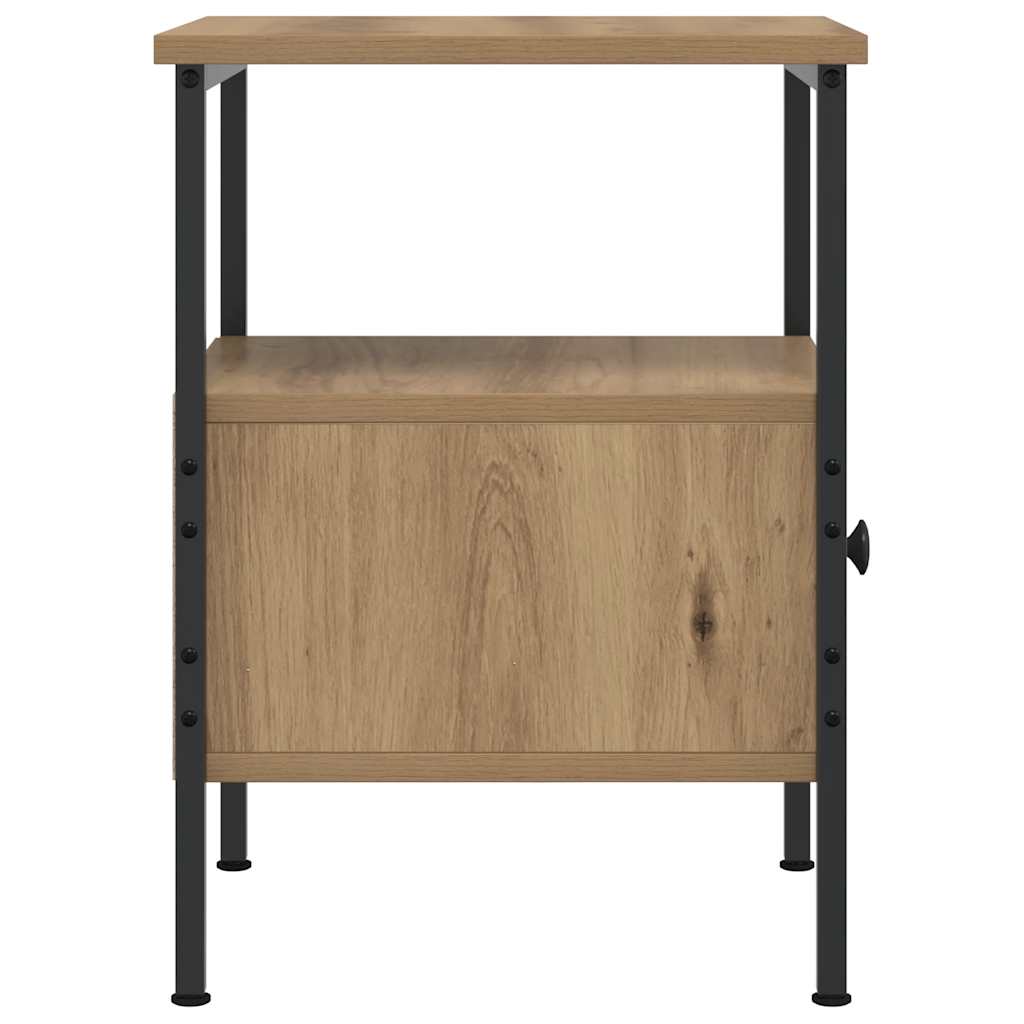 Sängbord 2 st ek 34x36x50 cm konstruerat trä