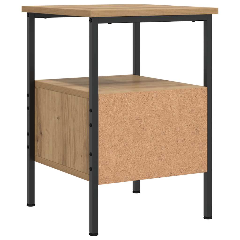 Sängbord 2 st ek 34x36x50 cm konstruerat trä