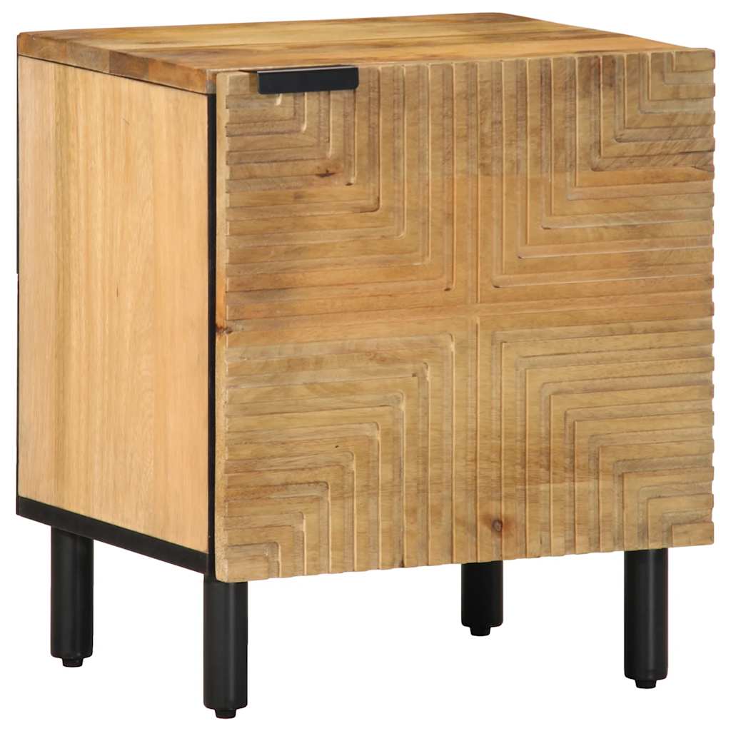 Sängbord 2 st brun 40x33x46 cm mango i massivt trä