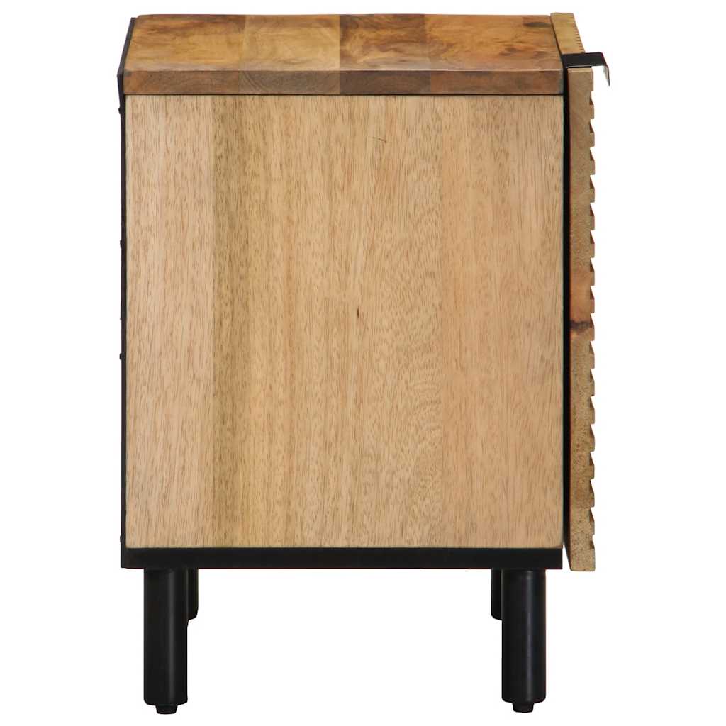 Sängbord 2 st brun 40x33x46 cm mango i massivt trä