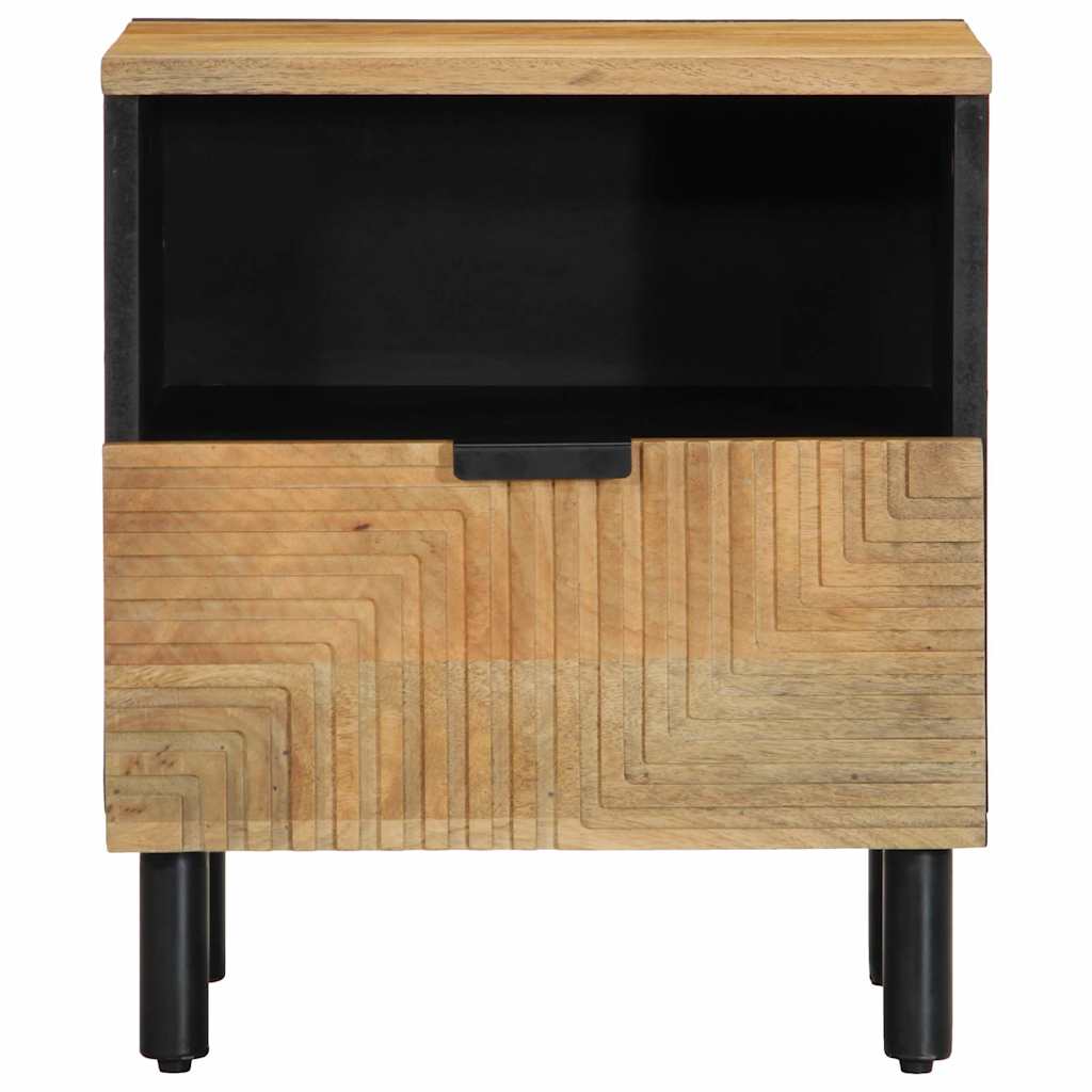 Sängbord 2 st brun 40x33x46 cm mango i massivt trä