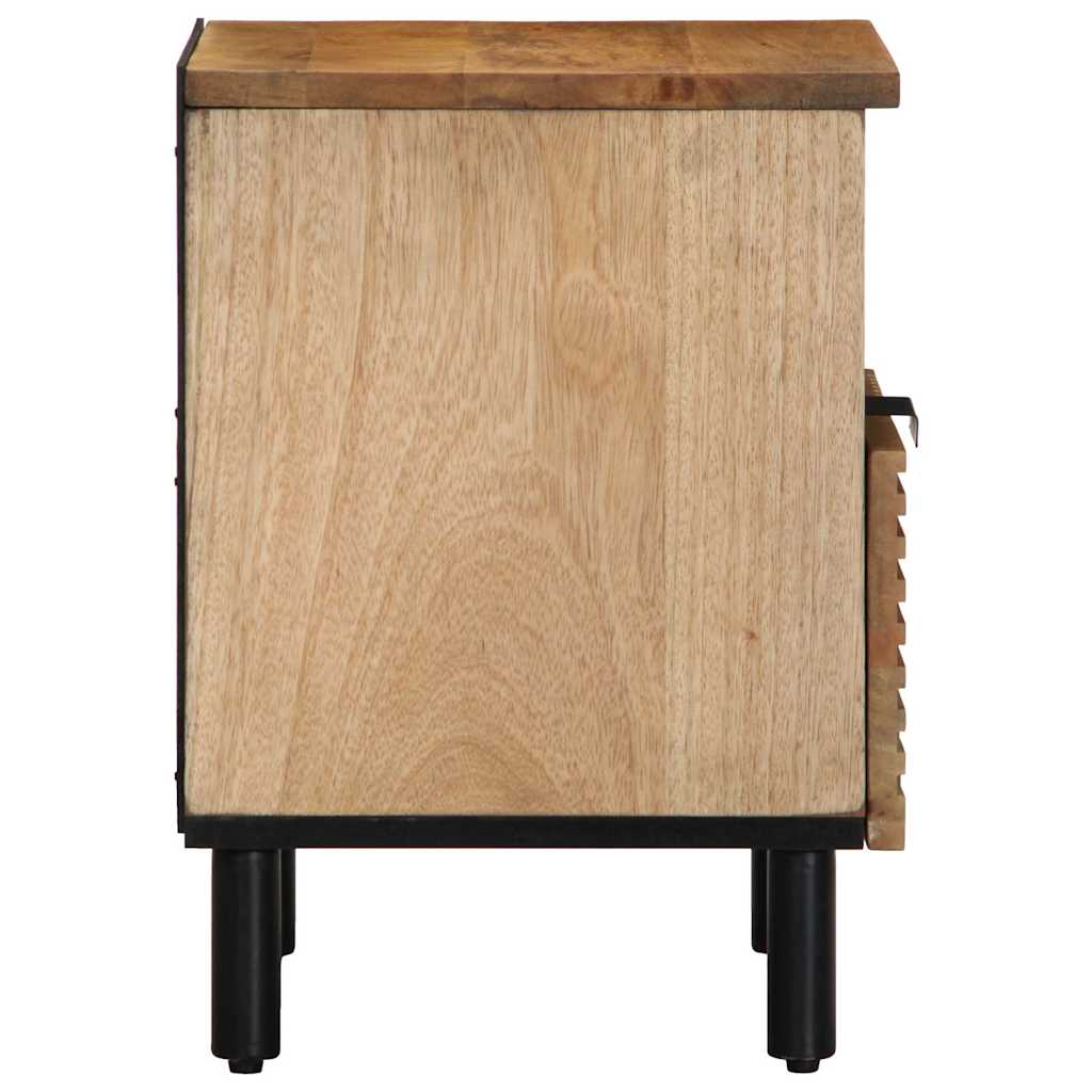 Sängbord 2 st brun 40x33x46 cm mango i massivt trä