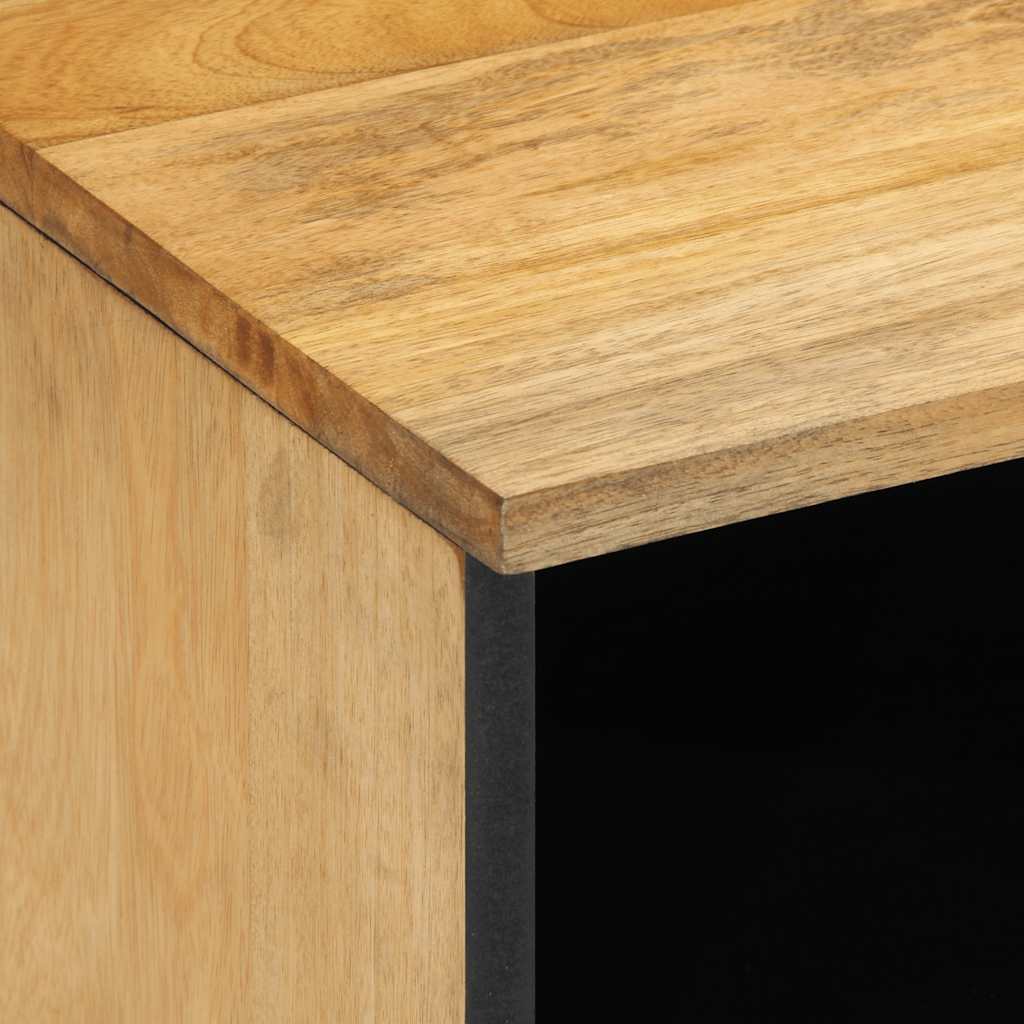 Sängbord 2 st brun 40x33x46 cm mango i massivt trä
