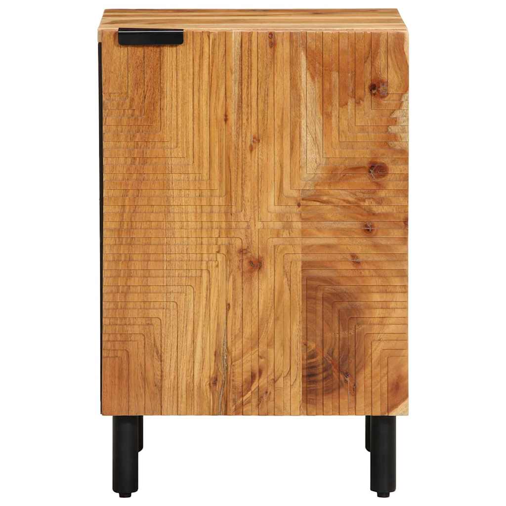 Badrumsskåp med hylla Brun 38 x 33.5 x 58 cm Massivt akaciaträ