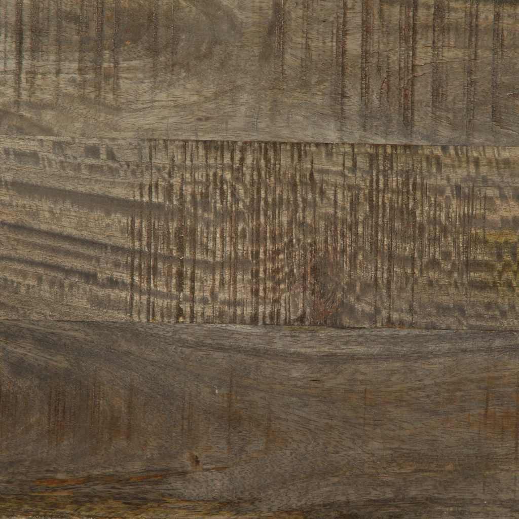 Sängbord 2 st ljusgrå 40x33x46 cm massivt trä mango