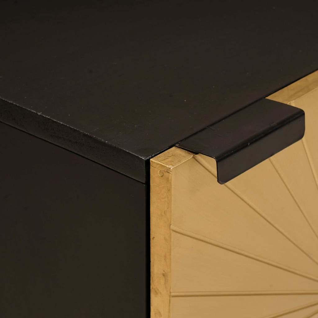 Sängbord 2 pcs Svart och Guld 40 x 33.5 x 46 cm