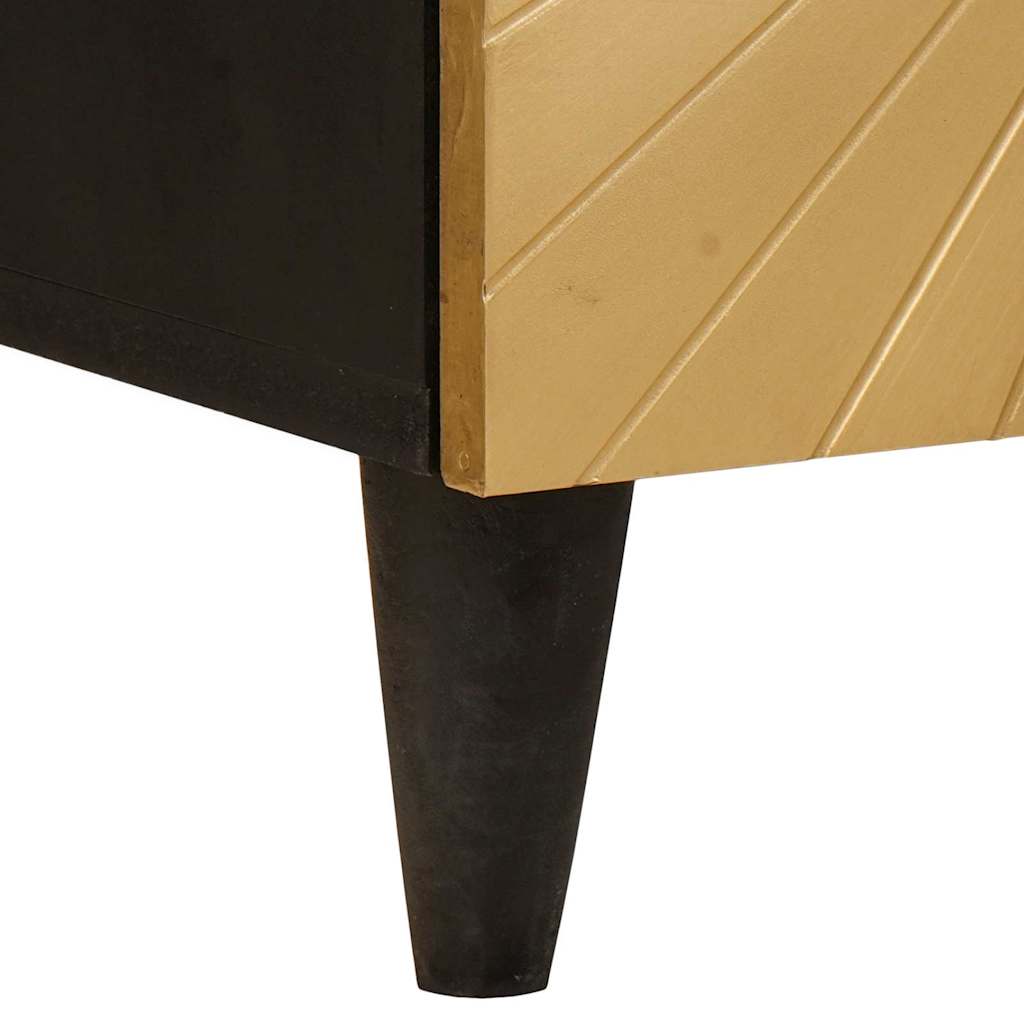 Sängbord 2 pcs Svart och Guld 40 x 33.5 x 46 cm