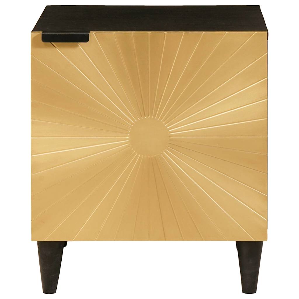 Sängbord 2 pcs Svart och Guld 40 x 33.5 x 46 cm