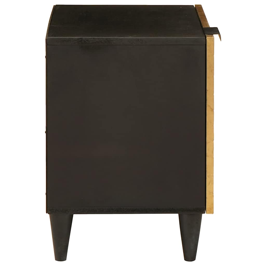 Sängbord 2 pcs Svart och Guld 40 x 33.5 x 46 cm