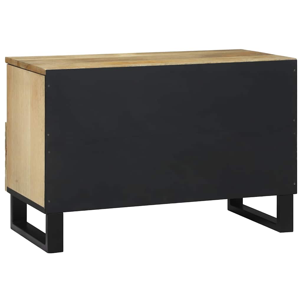 TV-skåp med låda Brun 70 x 33 x 46 cm massivt mangoträ