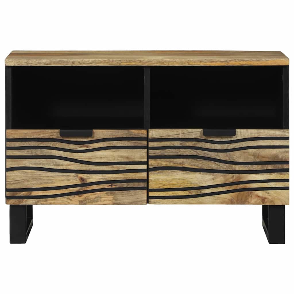 TV-skåp med låda Brun 70 x 33 x 46 cm massivt mangoträ