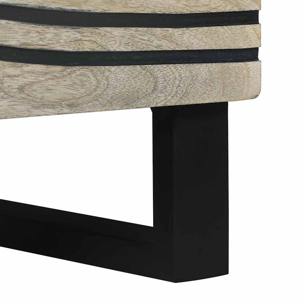 Sängbord 2 pcs Naturfärg 40 x 33 x 46 cm massivt mangoträ