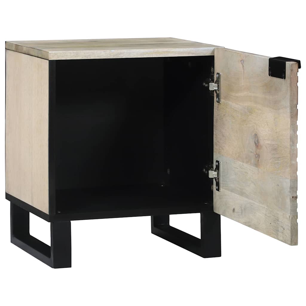 Sängbord 2 pcs Naturfärg 40 x 33 x 46 cm massivt mangoträ