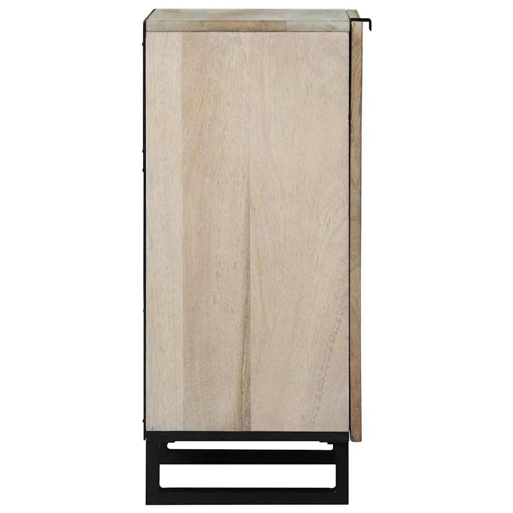 Skåp Vit 40 x 33 x 75 cm massivt mangoträ