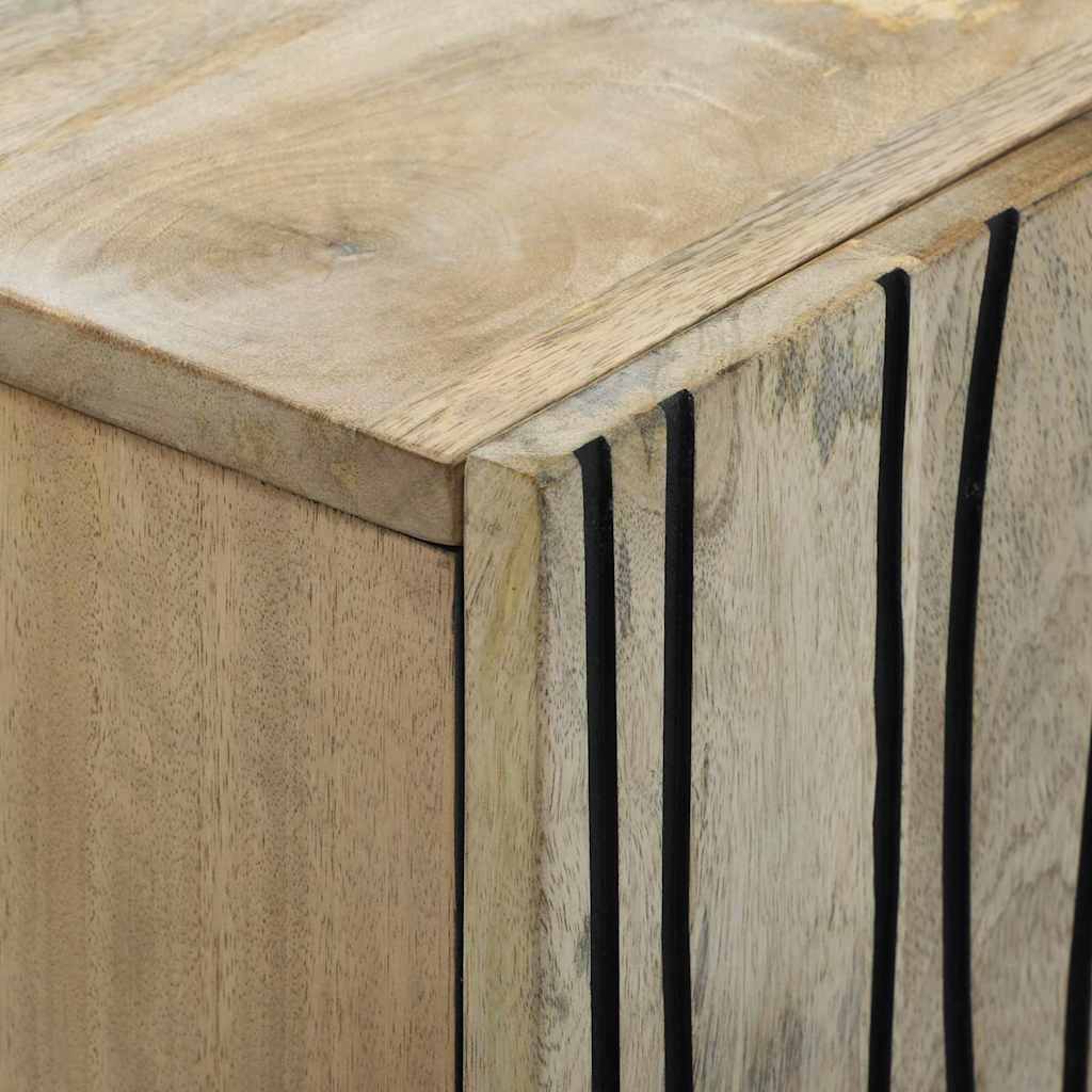 Skåp Vit 90 x 33 x 75 cm massivt mangoträ