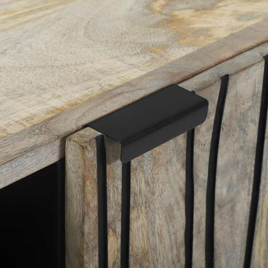 Skåp Vit 90 x 33 x 75 cm massivt mangoträ