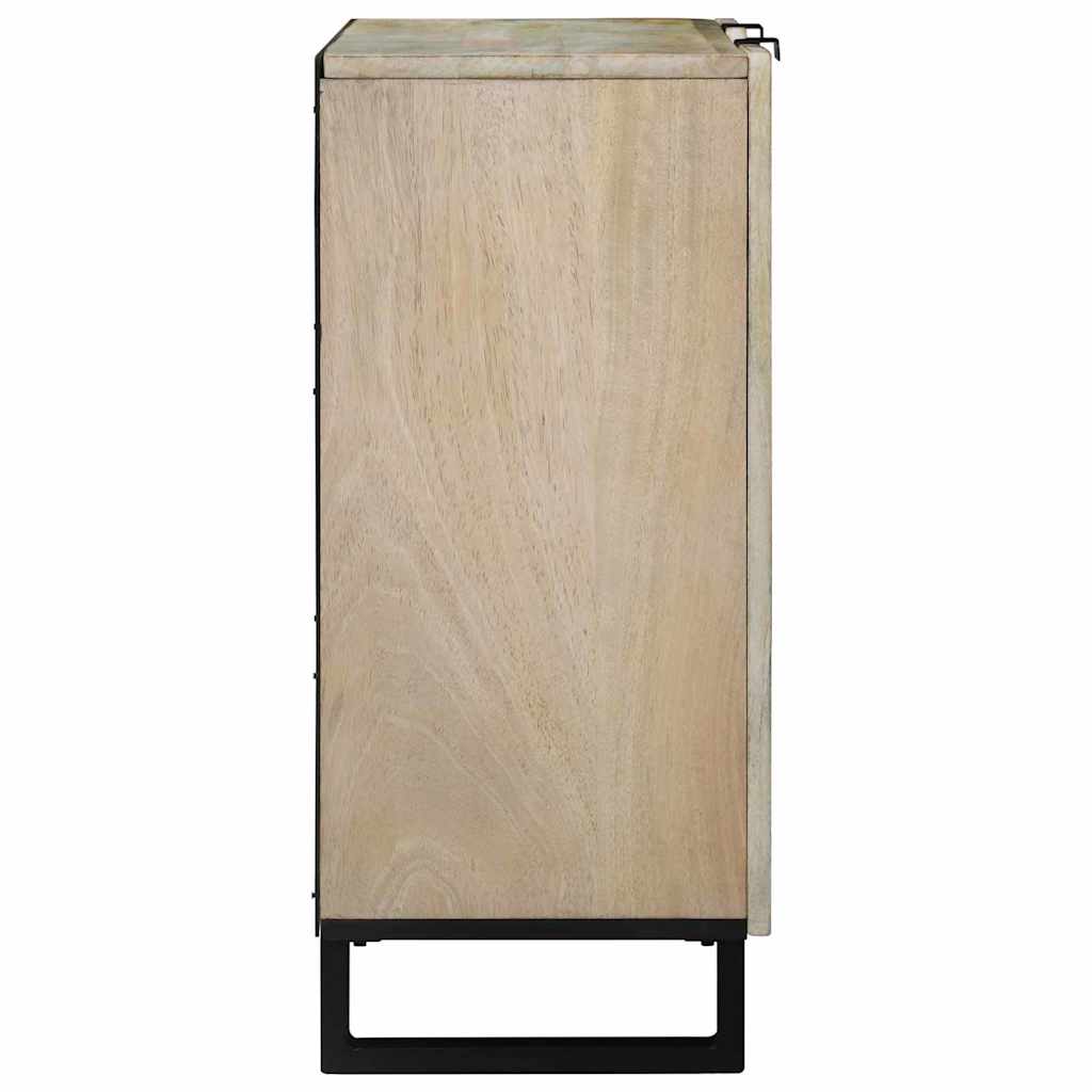 Skåp Vit 90 x 33 x 75 cm massivt mangoträ