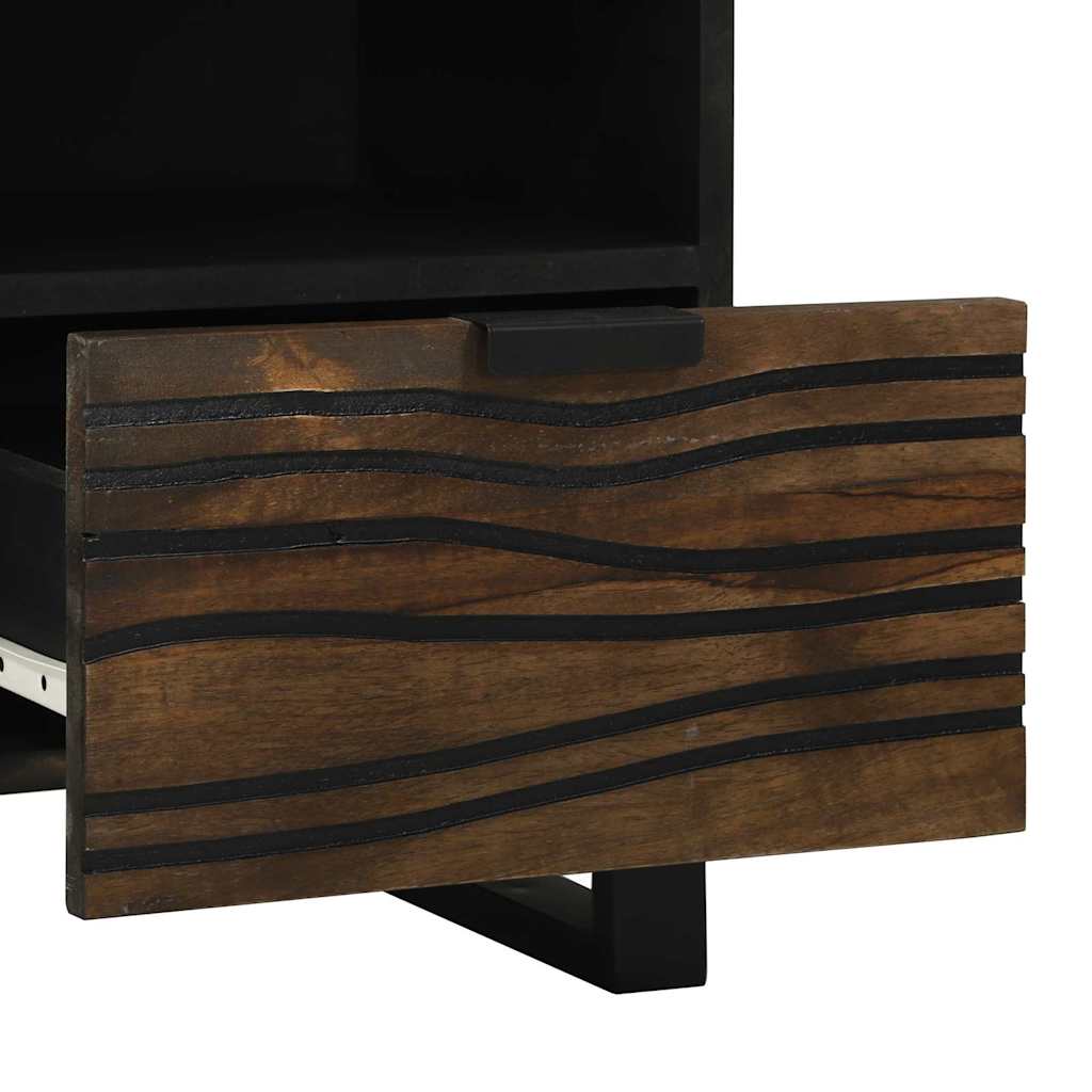 XXXXX TV-skåp med låda Brun 70 x 33 x 46 cm massivt mangoträ