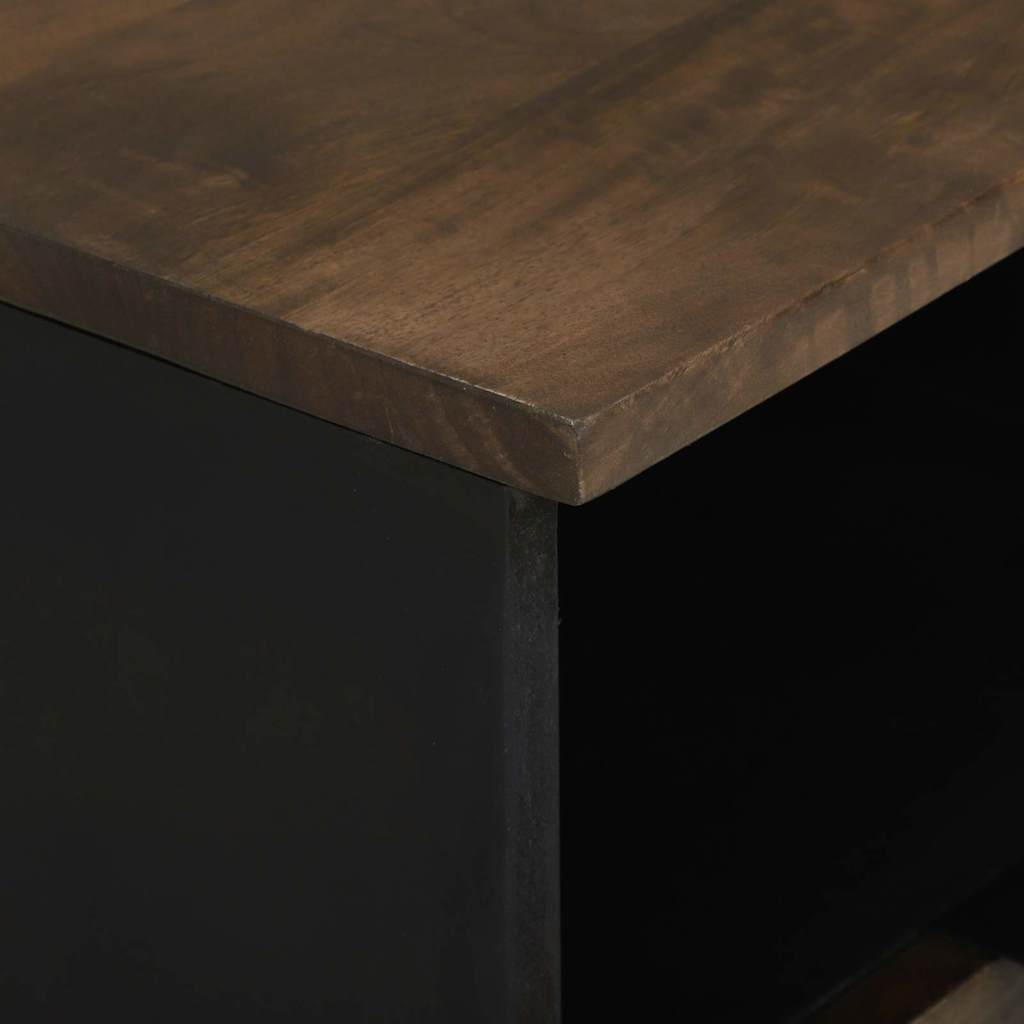 XXXXX TV-skåp med låda Brun 70 x 33 x 46 cm massivt mangoträ