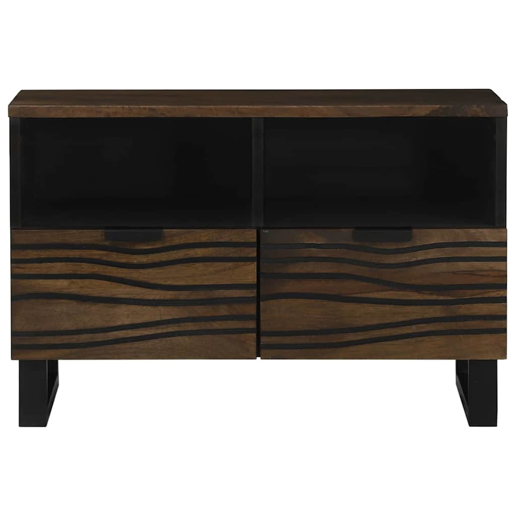 XXXXX TV-skåp med låda Brun 70 x 33 x 46 cm massivt mangoträ