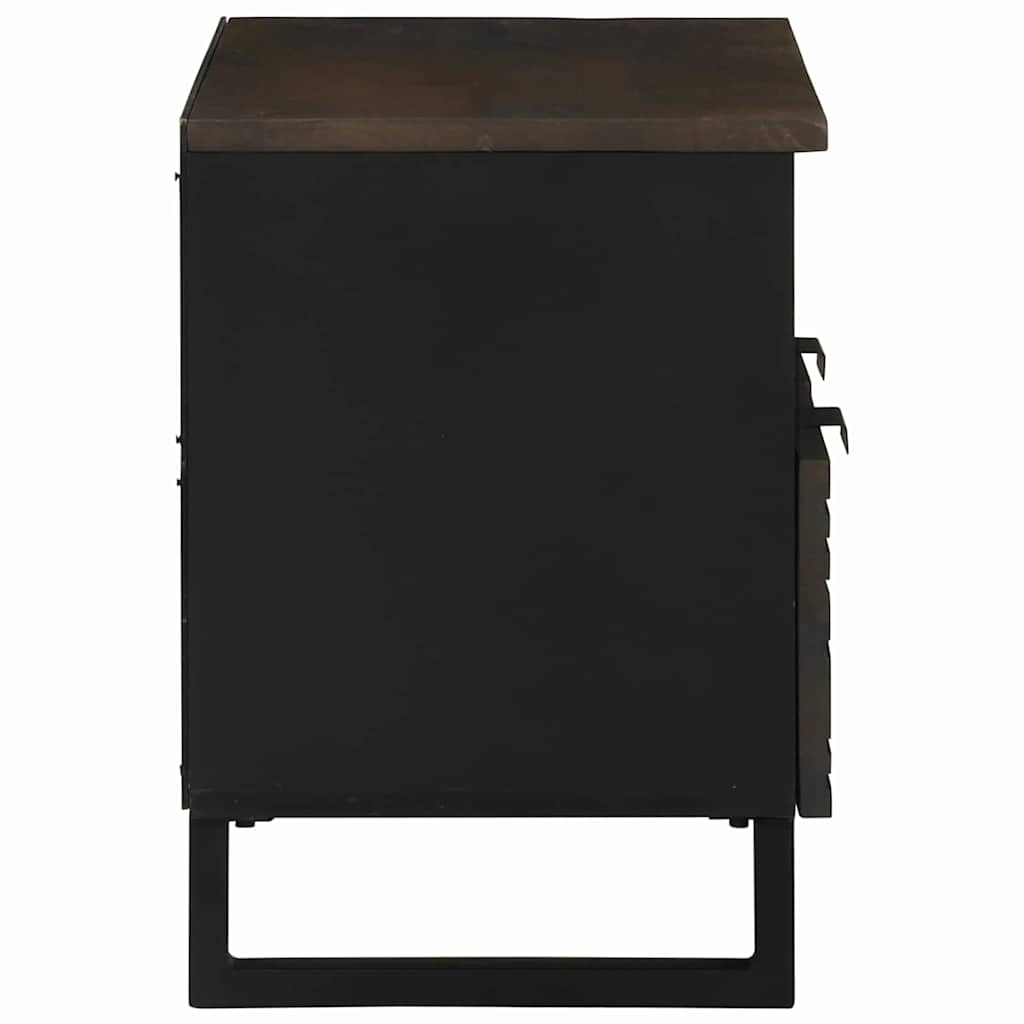XXXXX TV-skåp med låda Brun 70 x 33 x 46 cm massivt mangoträ