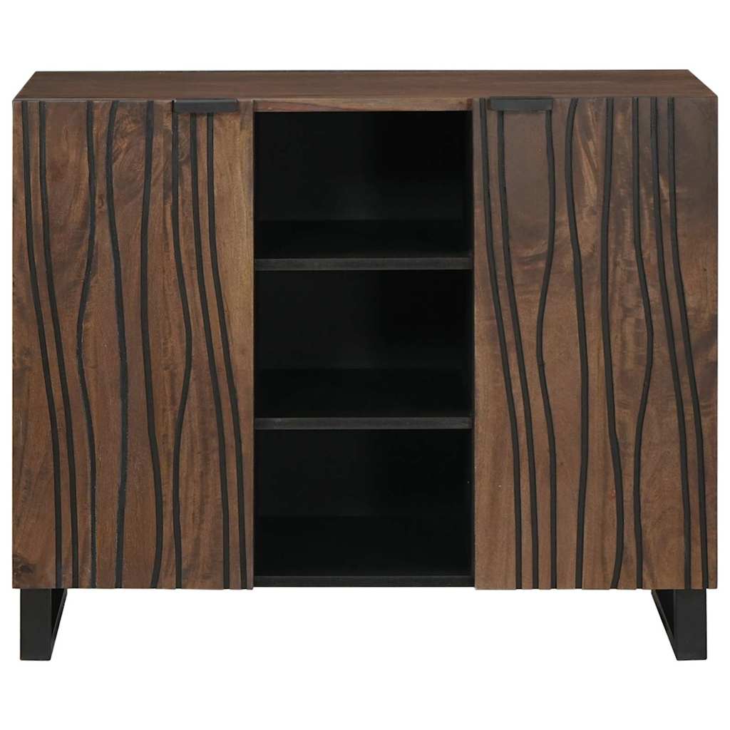 Skåp Brun 90 x 33 x 75 cm massivt mangoträ