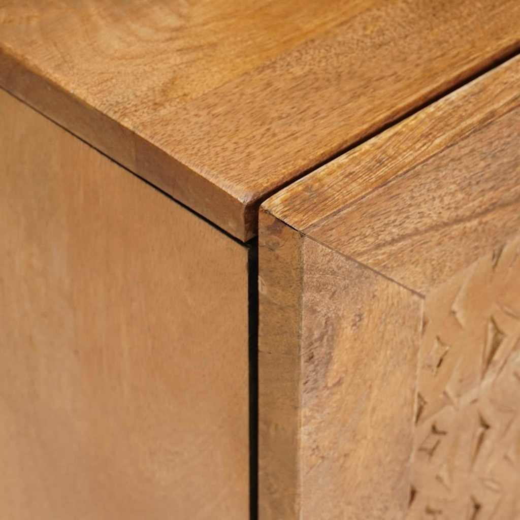 Sängbord 2 pcs Ljusbrun 40 x 33 x 46 cm massivt mangoträ