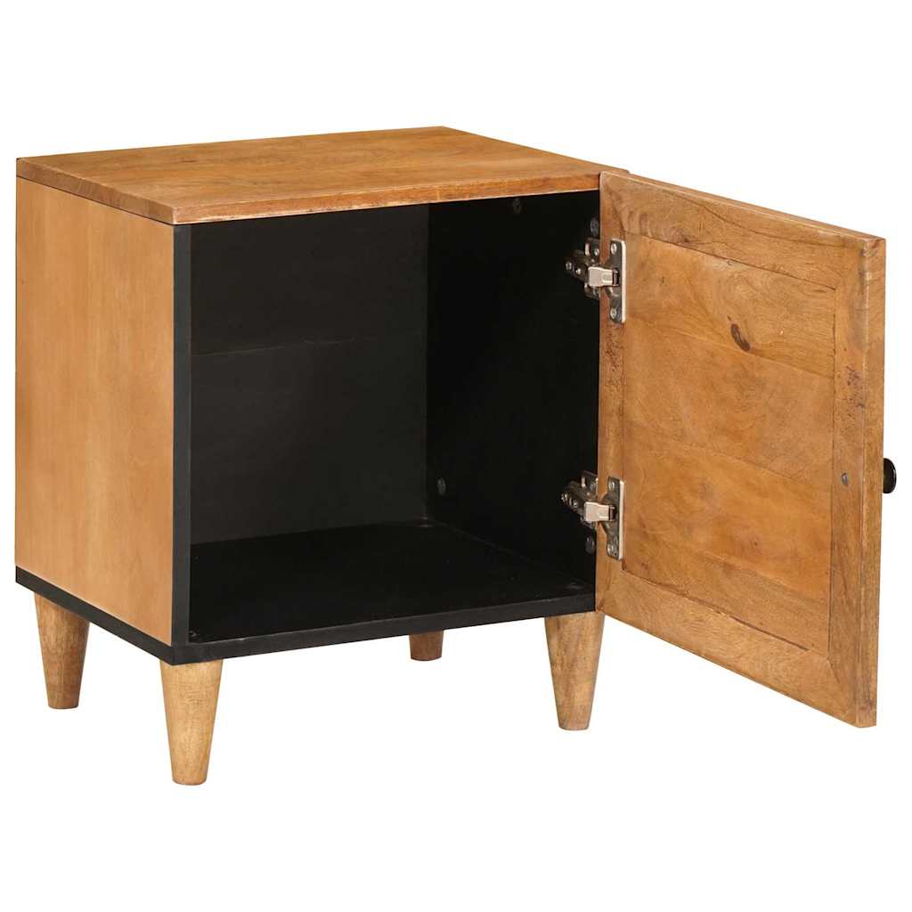 Sängbord 2 pcs Ljusbrun 40 x 33 x 46 cm massivt mangoträ