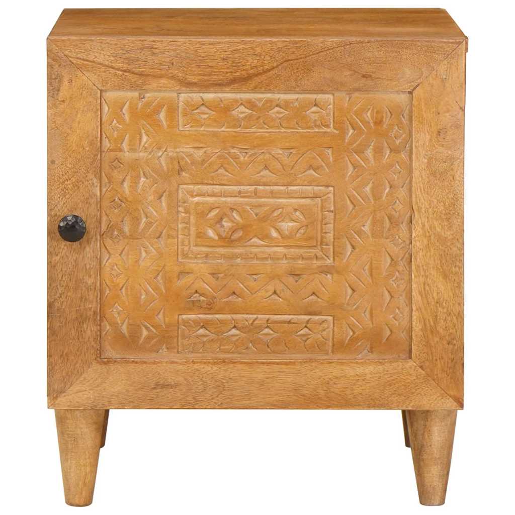 Sängbord 2 pcs Ljusbrun 40 x 33 x 46 cm massivt mangoträ