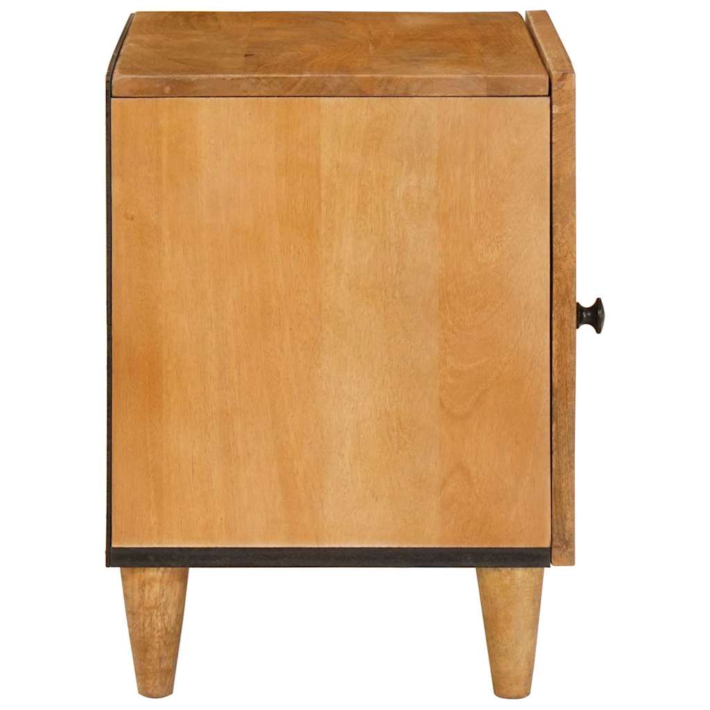 Sängbord 2 pcs Ljusbrun 40 x 33 x 46 cm massivt mangoträ