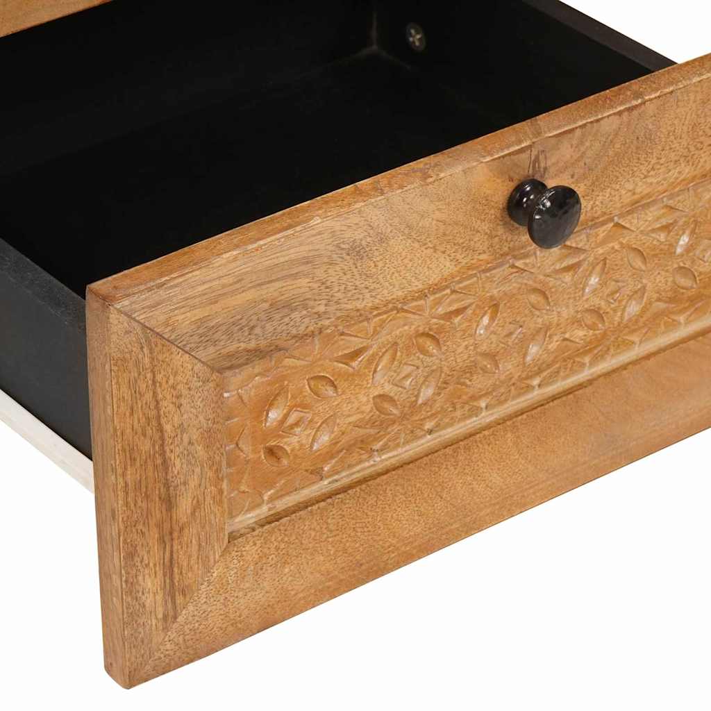Sängbord 2 pcs Ljusbrun 40 x 33 x 46 cm massivt mangoträ