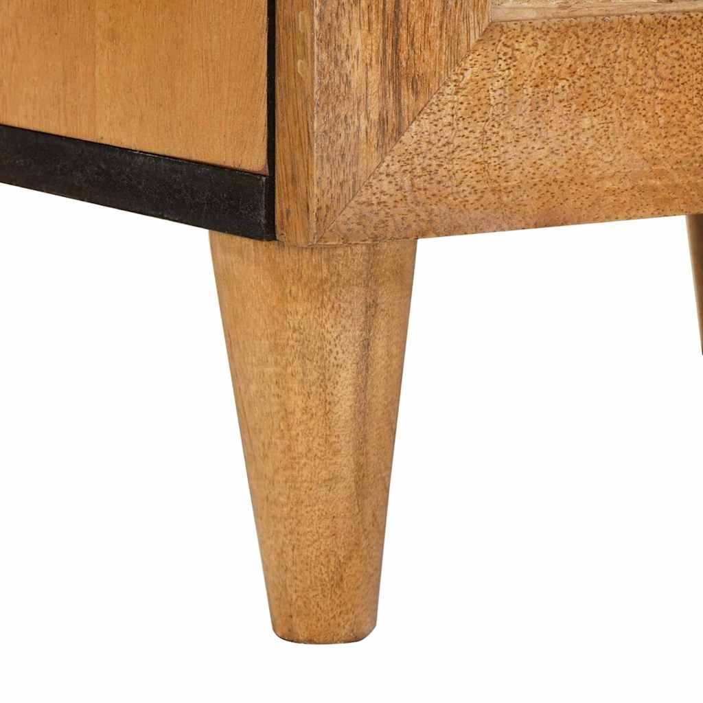 Sängbord 2 pcs Ljusbrun 40 x 33 x 46 cm massivt mangoträ