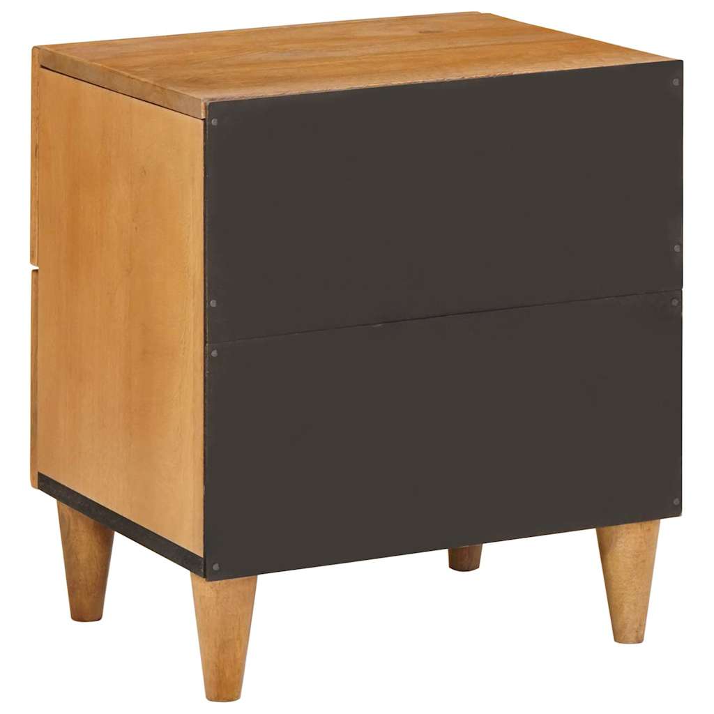 Sängbord 2 pcs Ljusbrun 40 x 33 x 46 cm massivt mangoträ