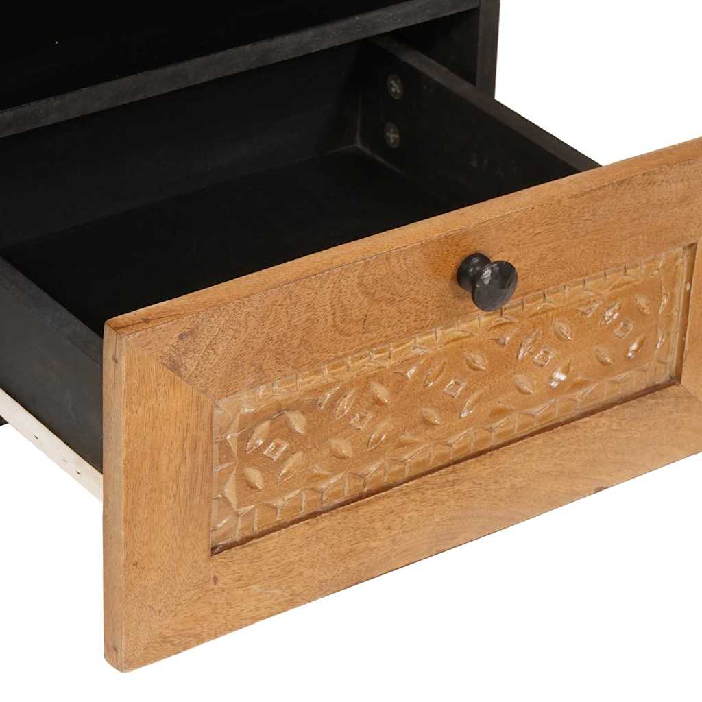 Sängbord 2 pcs Ljusbrun 40 x 33 x 46 cm massivt mangoträ