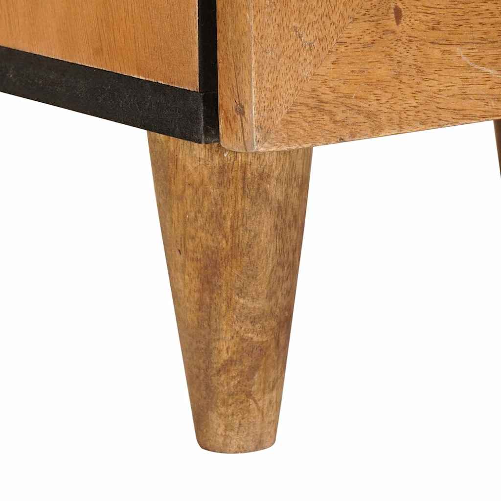 Sängbord 2 pcs Ljusbrun 40 x 33 x 46 cm massivt mangoträ