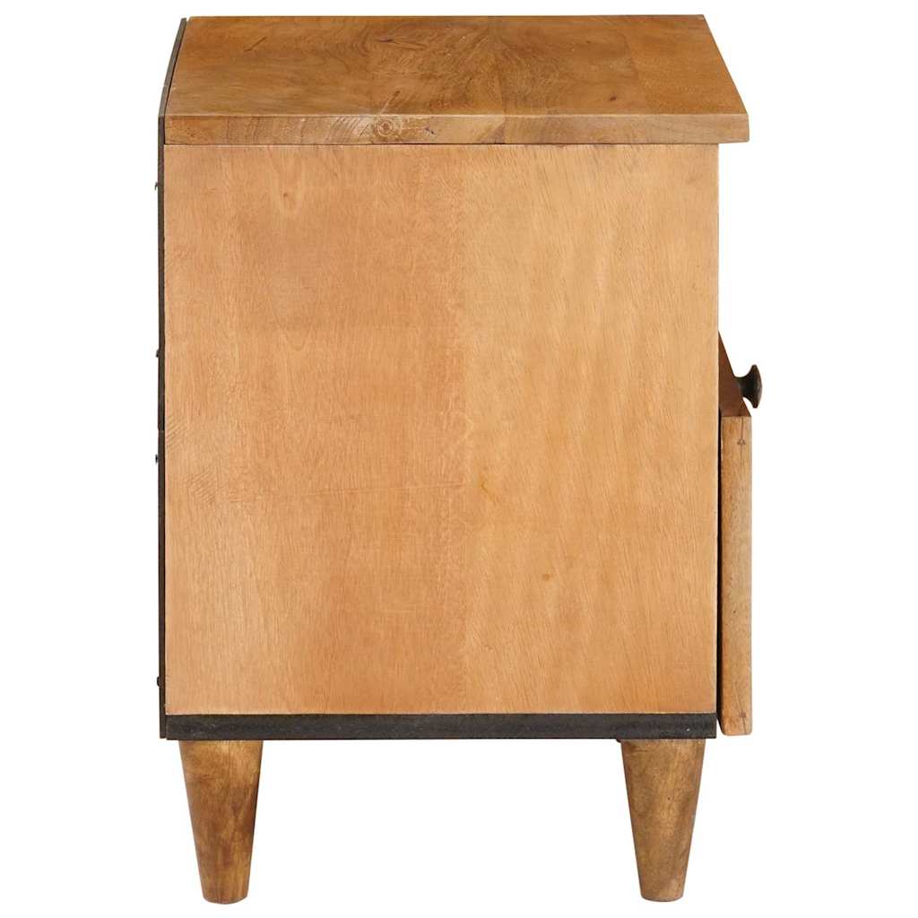 Sängbord 2 pcs Ljusbrun 40 x 33 x 46 cm massivt mangoträ