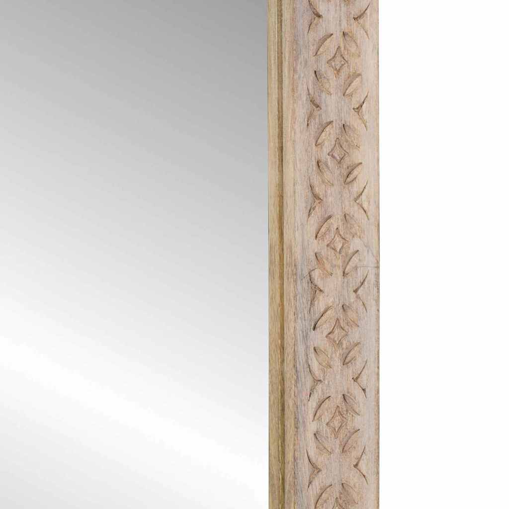 Väggspegel 57x70x3 cm massivt mangoträ