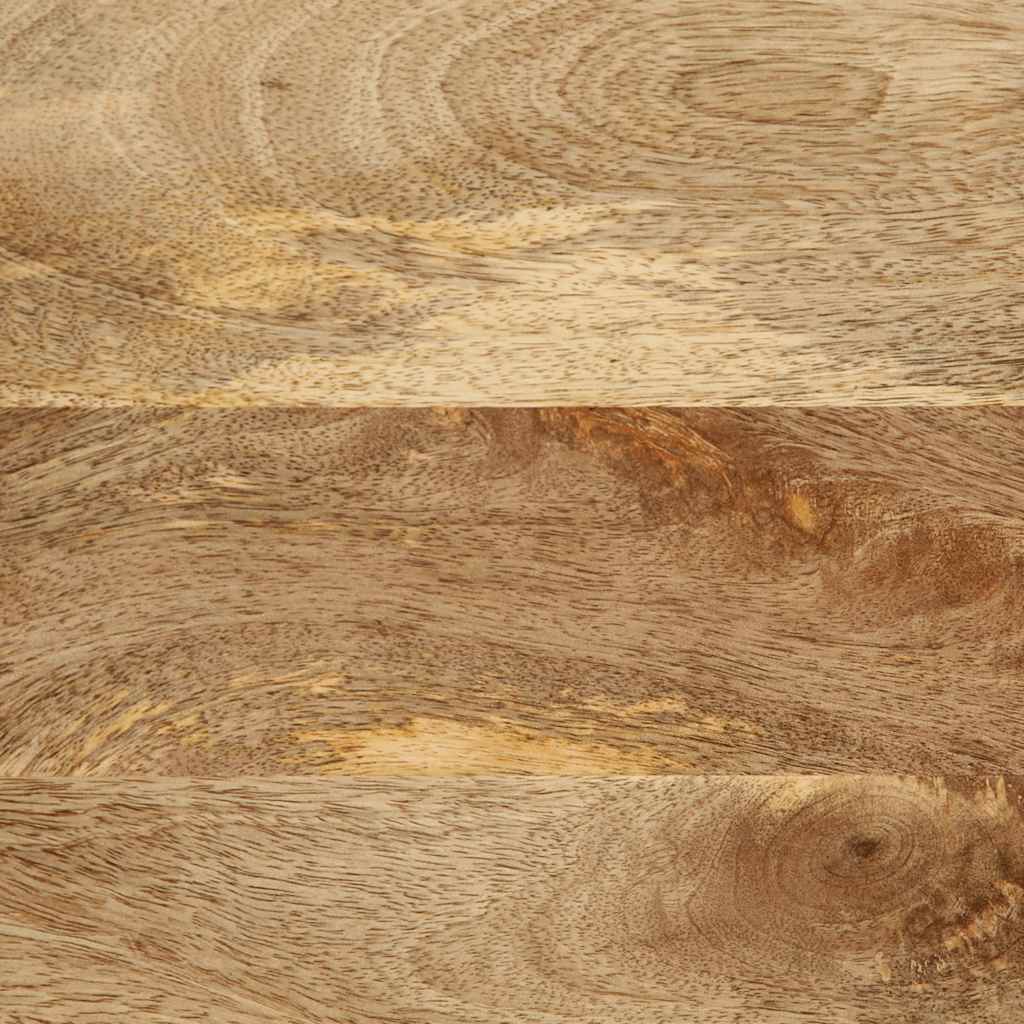 Sängbord svart 50x33x60 cm massivt grovt mangoträ