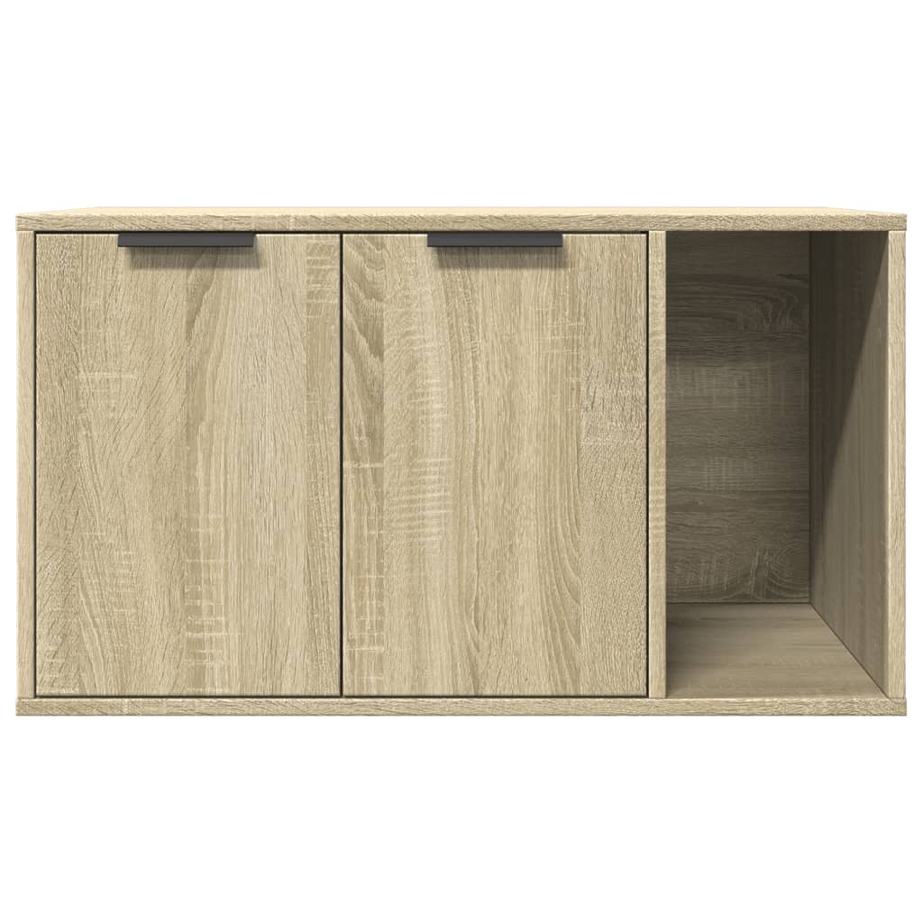 Skåp för kattlåda sonoma-ek 80x50x45 cm konstruerat trä