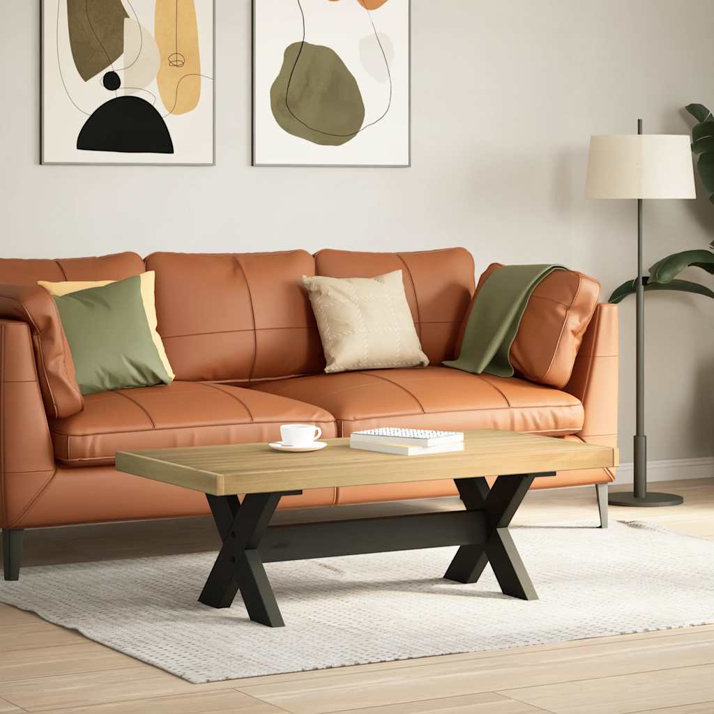 Soffbord Trä NOAIN X-formade ben 120x60x40 cm massiv furu