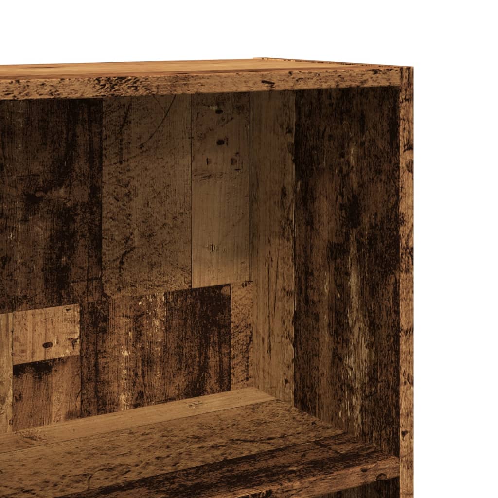 Bokhylla Åldrat Trä 60x24x176 cm
