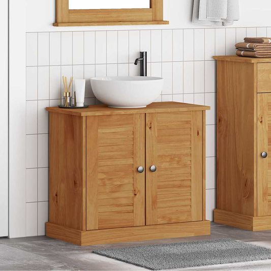 Badrumsunderskåp VIGO honungsbrun 67.5 x 34 x 59 cm Massiv furu