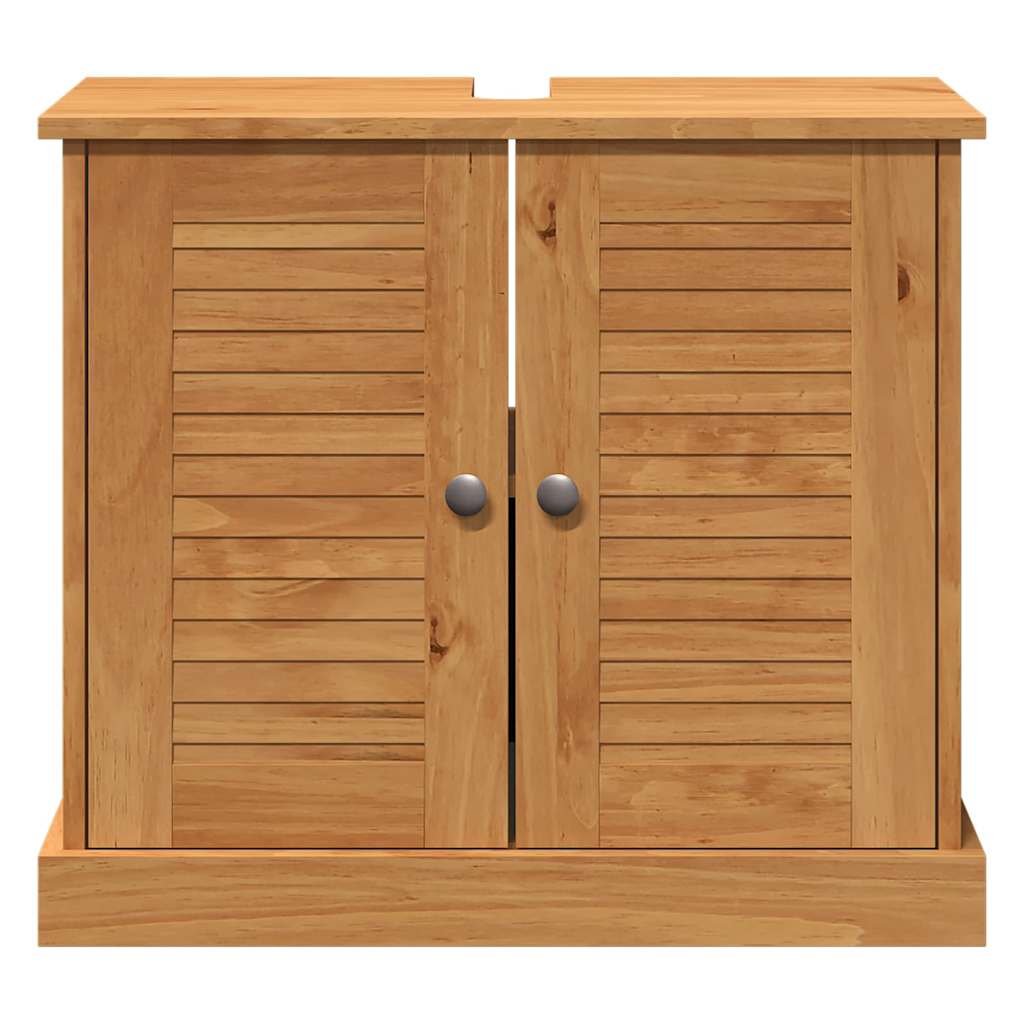Badrumsunderskåp VIGO honungsbrun 67.5 x 34 x 59 cm Massiv furu