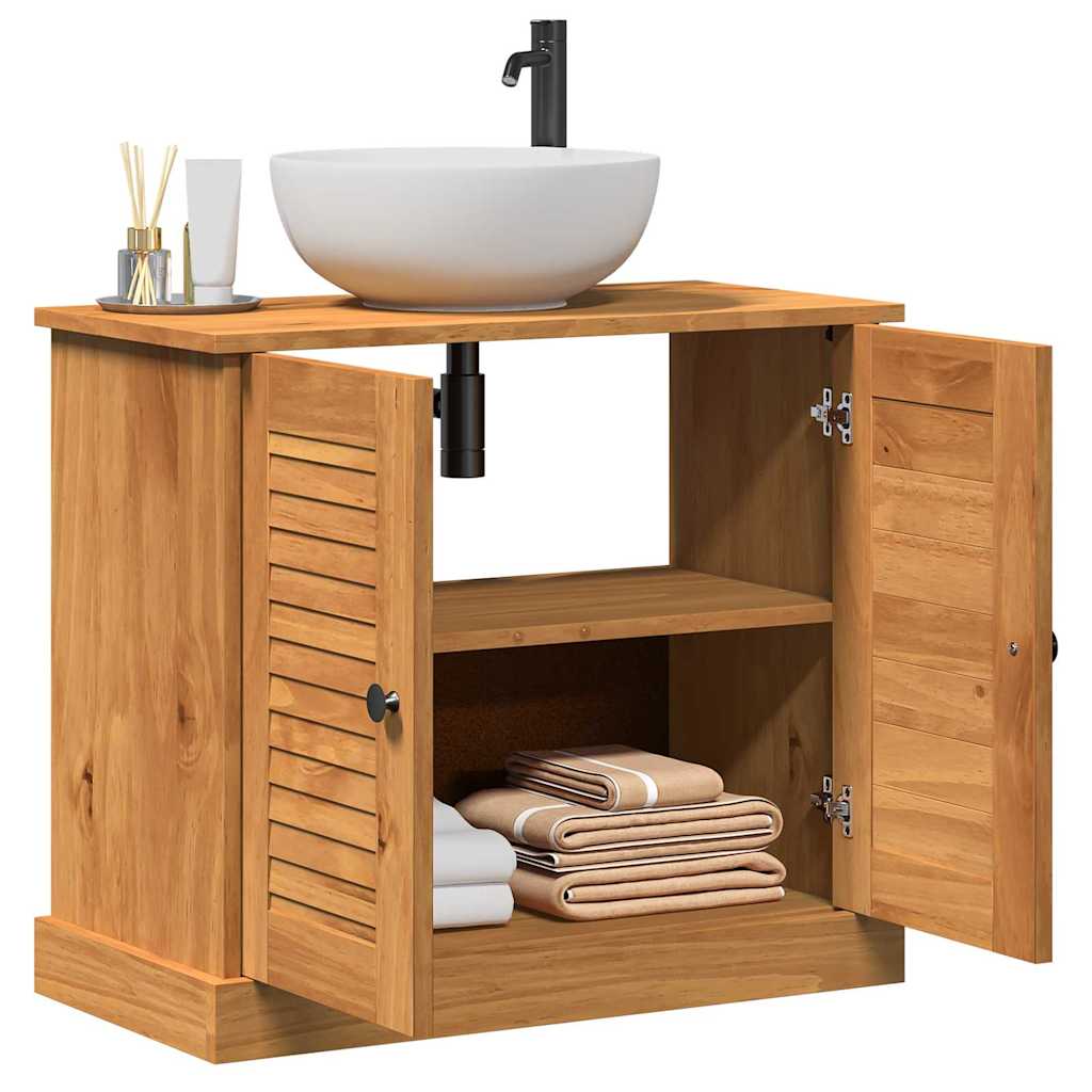 Badrumsunderskåp VIGO honungsbrun 67.5 x 34 x 59 cm Massiv furu