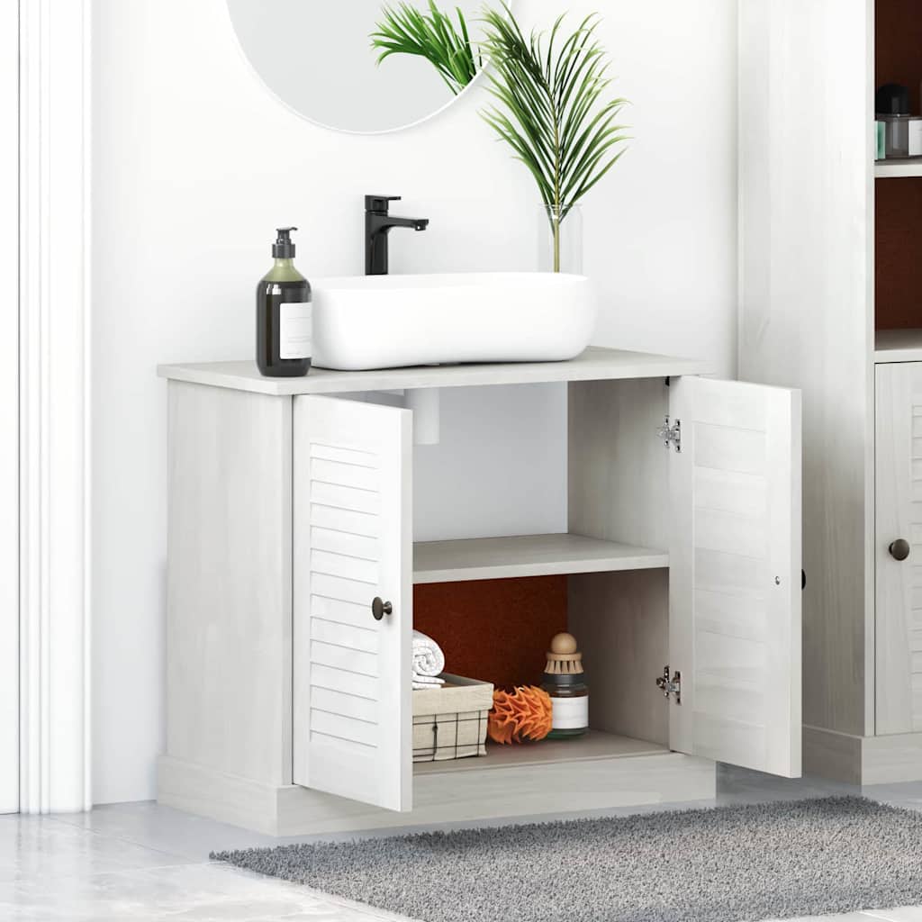 Badrumsunderskåp VIGO antikvit 67.5 x 34 x 59 cm Massiv furu