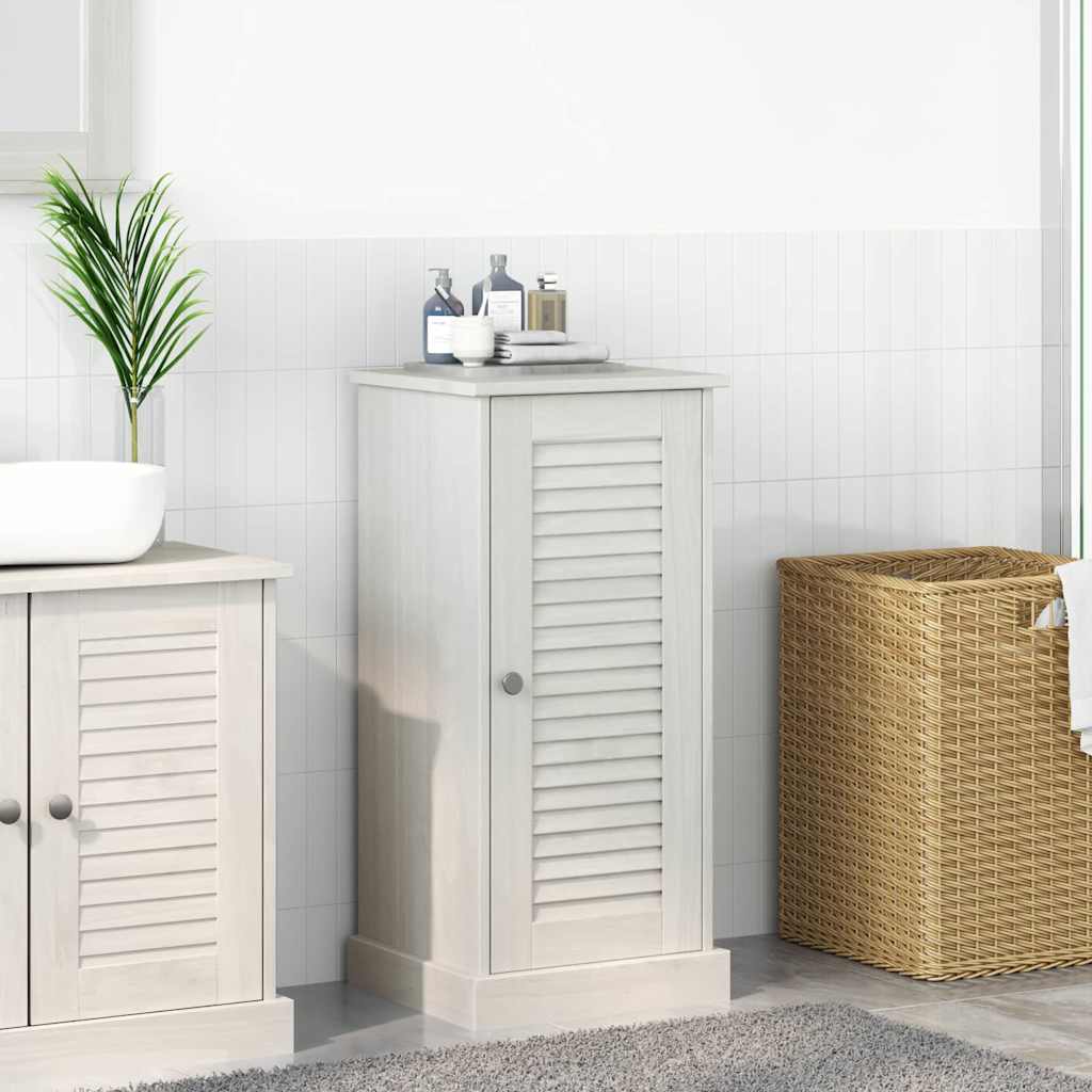 Badrumsunderskåp med hylla VIGO antikvit 37 x 34 x 80 cm Massiv furu