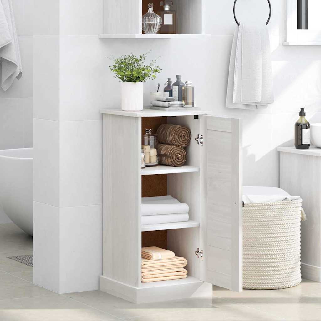 Badrumsunderskåp med hylla VIGO antikvit 37 x 34 x 80 cm Massiv furu