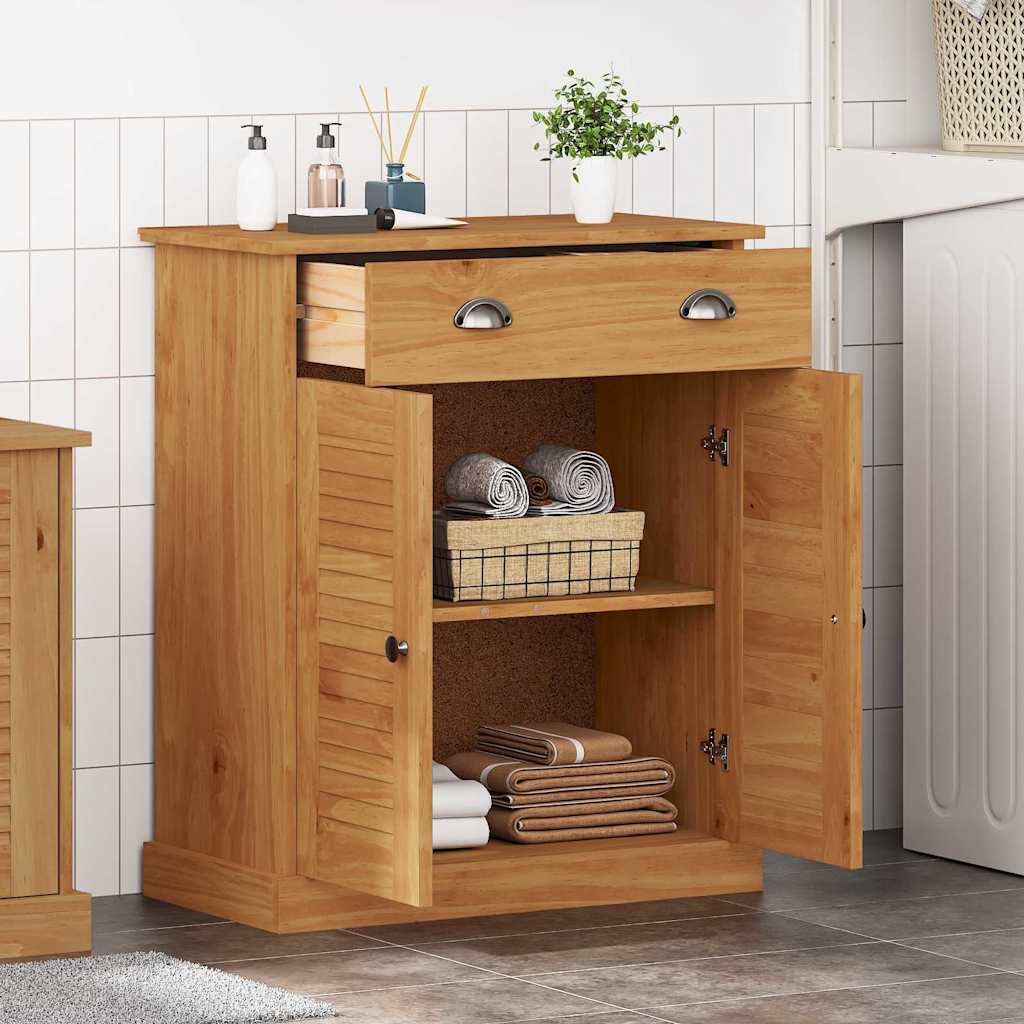 Badrumsskåp VIGO honungsbrun 67,5 x 34 x 80 cm Massiv furu